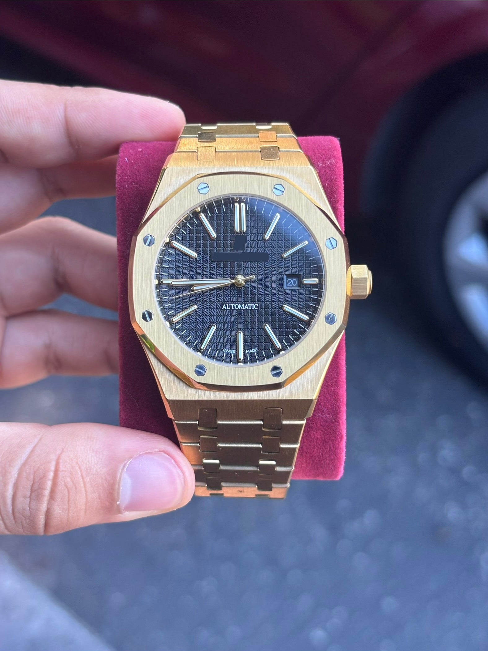 Yellow Gold Octagonal Men's Watch