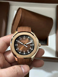 Brown Rose Gold Men's Sports Watch.