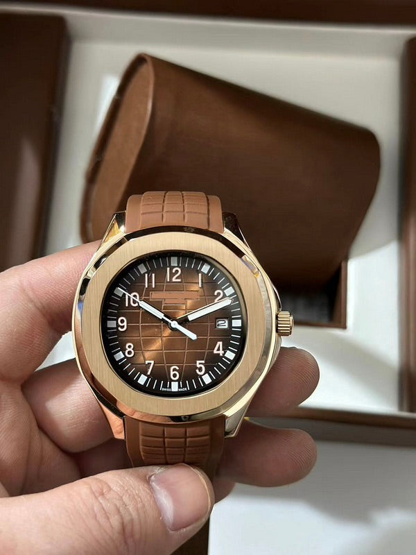 Brown Rose Gold Men's Sports Watch.